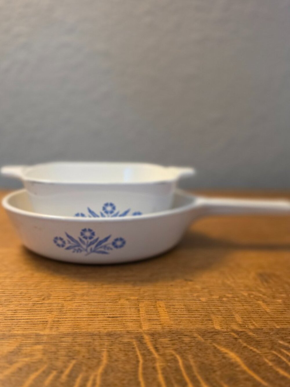 Corningware Blue Cornflower P-45-B Casserole & 6 1/2 in. skillet P-83-B No Lids